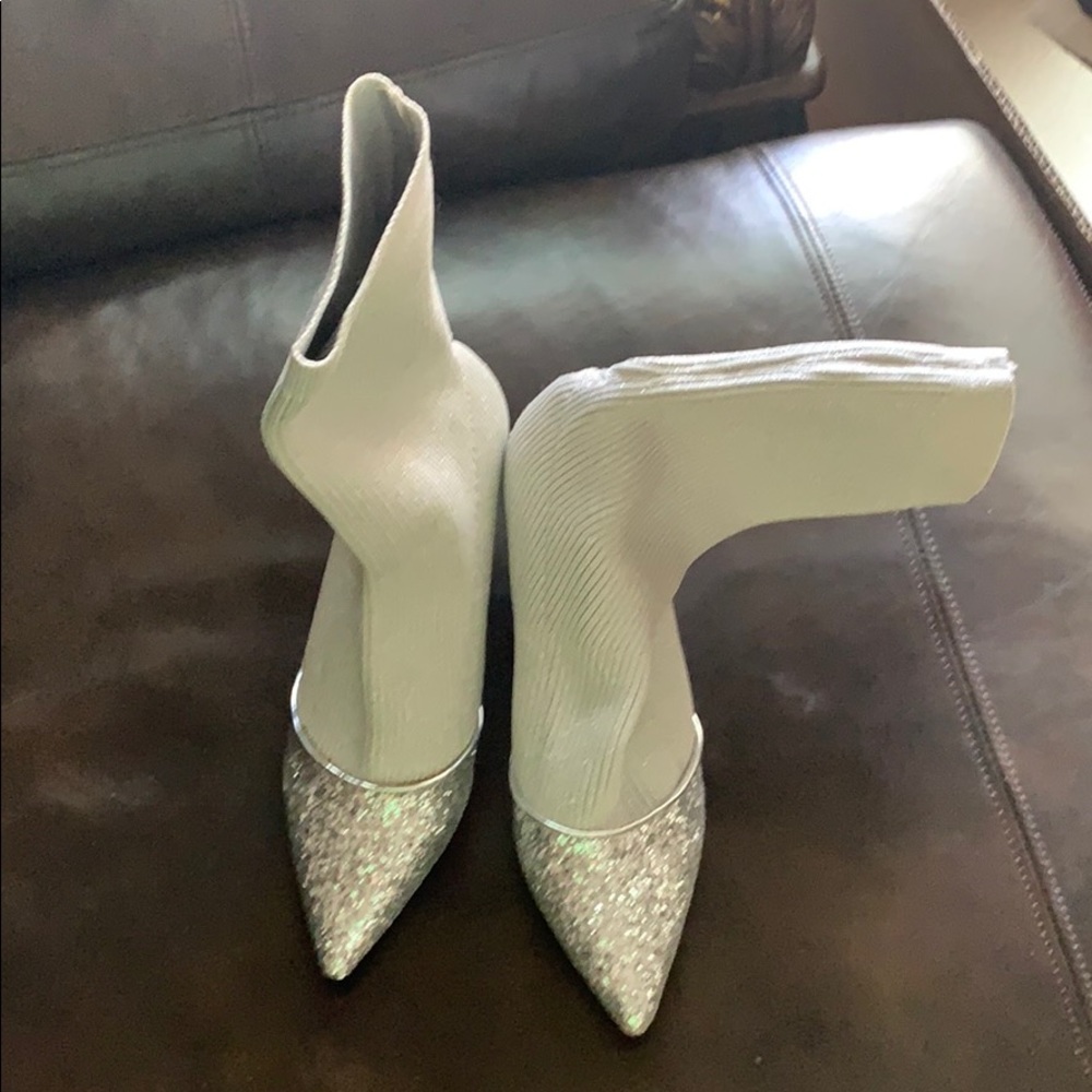Jeweled Silver boots